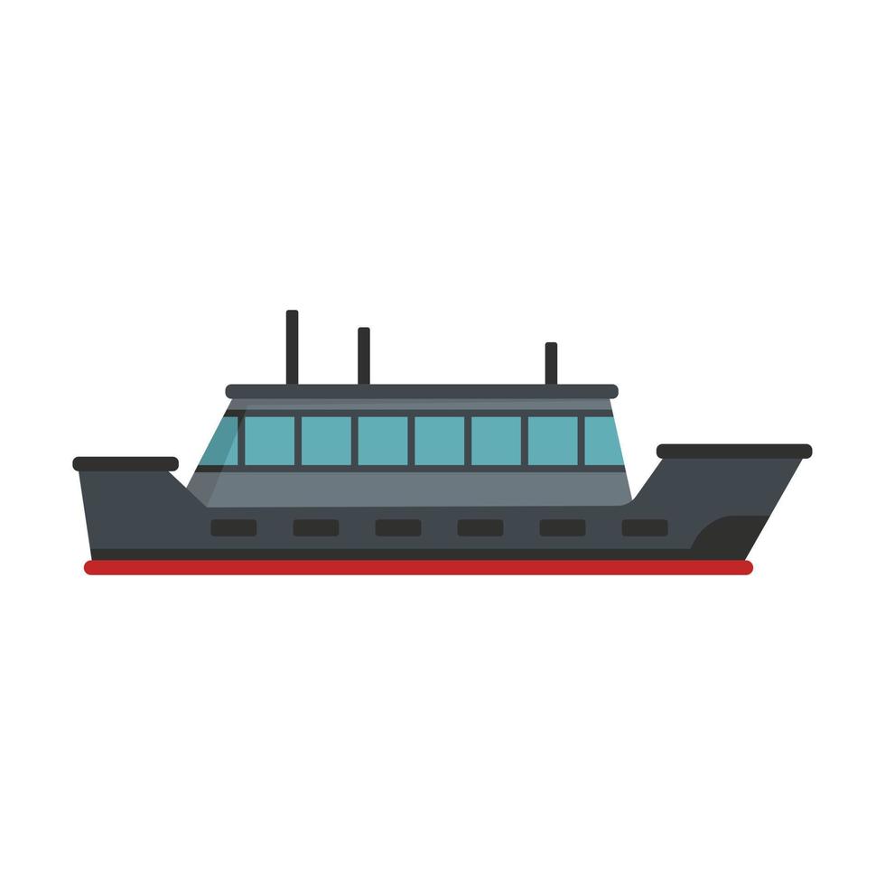 icono de viaje en barco, estilo plano vector