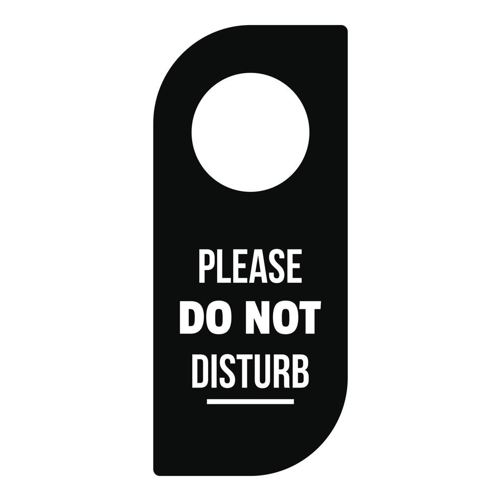 Please do not disturb hanger tag icon, simple style vector