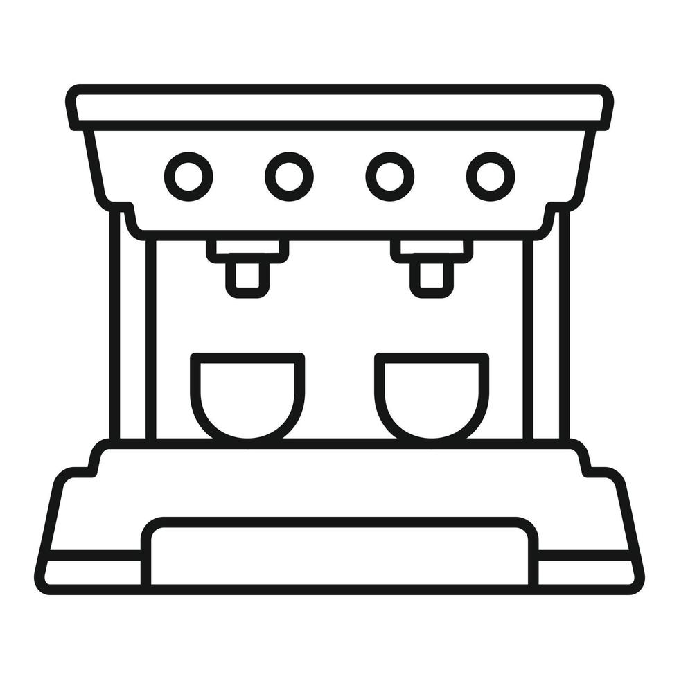 Coffee machine icon, outline style vector
