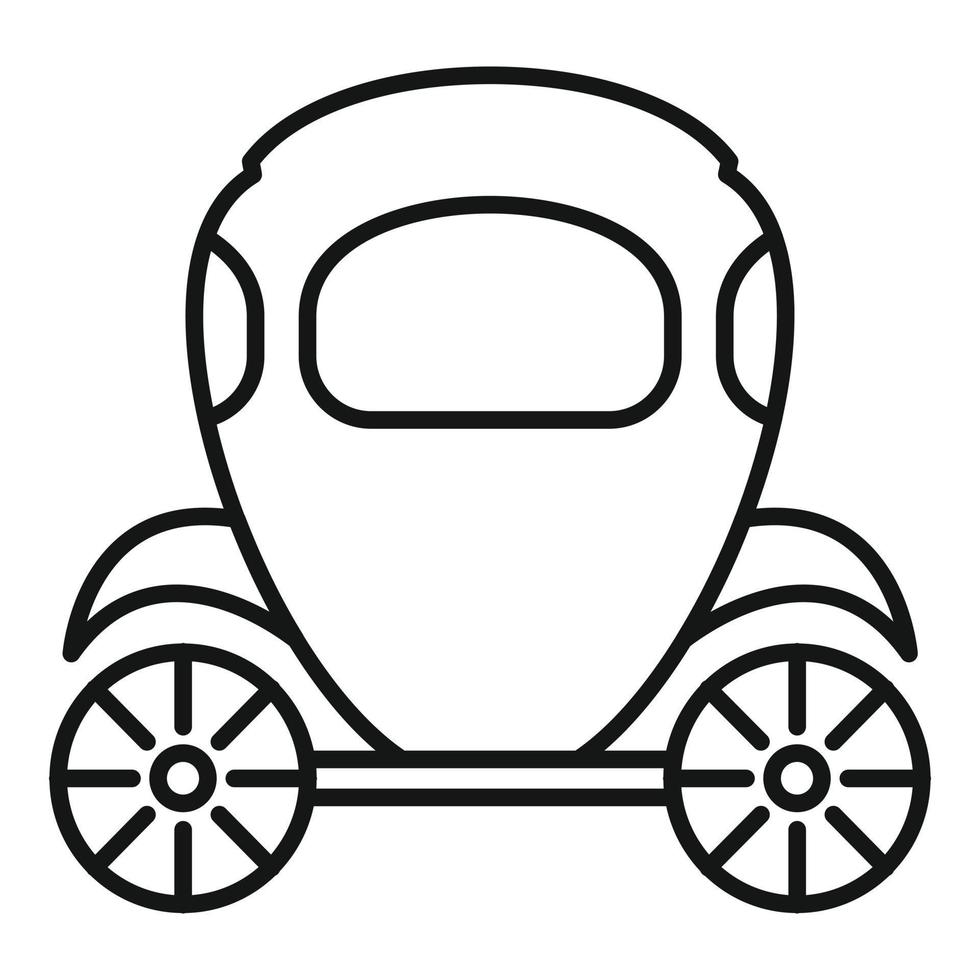 Chariot brougham icon, outline style vector