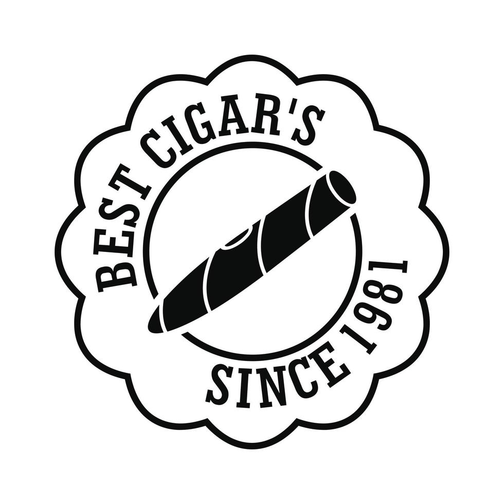 Best nicotine cigar logo, simple style vector