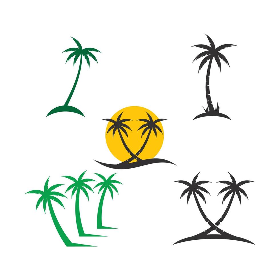 ilustración de verano de palmera vector