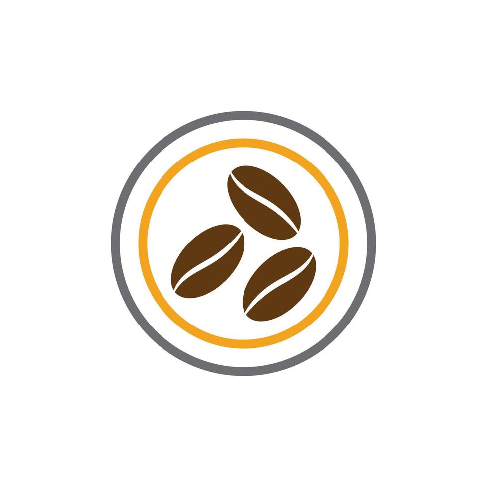 logo de granos de cafe vector