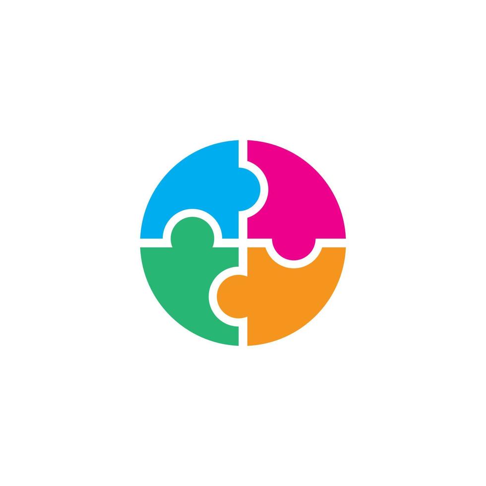 Community puzzle Logo vector