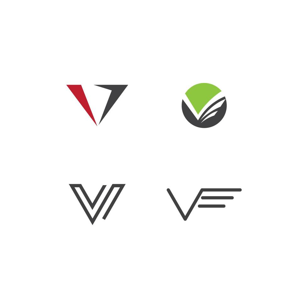 logotipo de la letra v vector