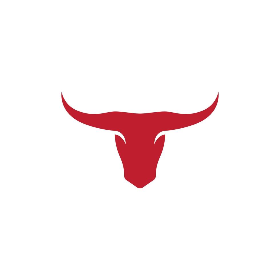 vector de logotipo de toro rojo