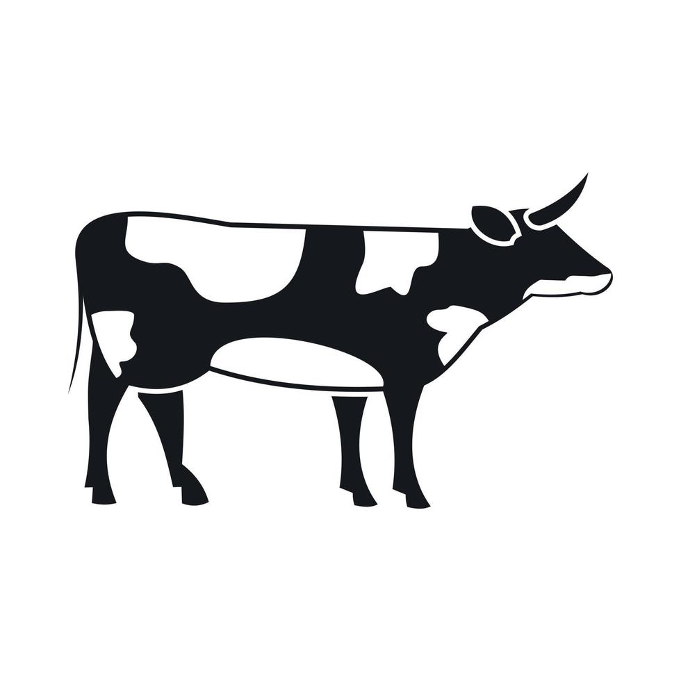 Switzerland cow icon, simple style vector