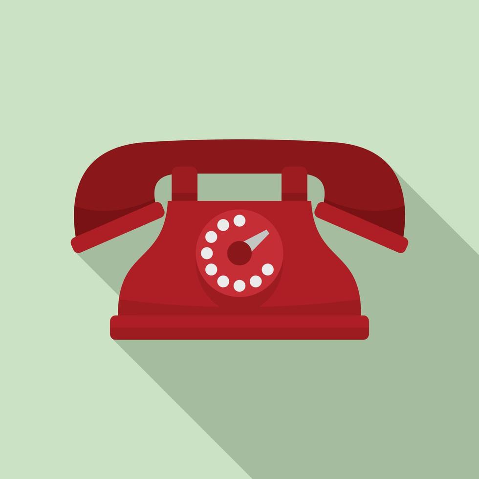 Room service telephone icon, flat style vector