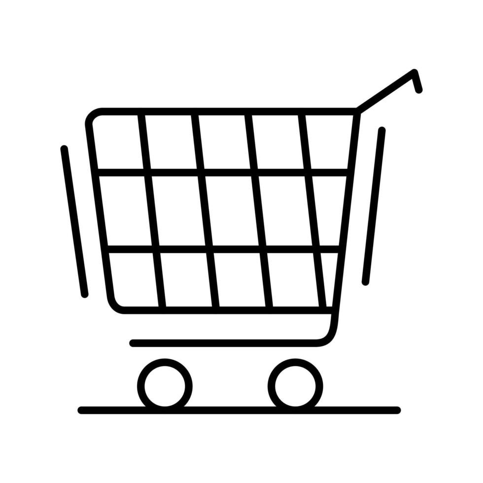 icono de vector de carrito de compras