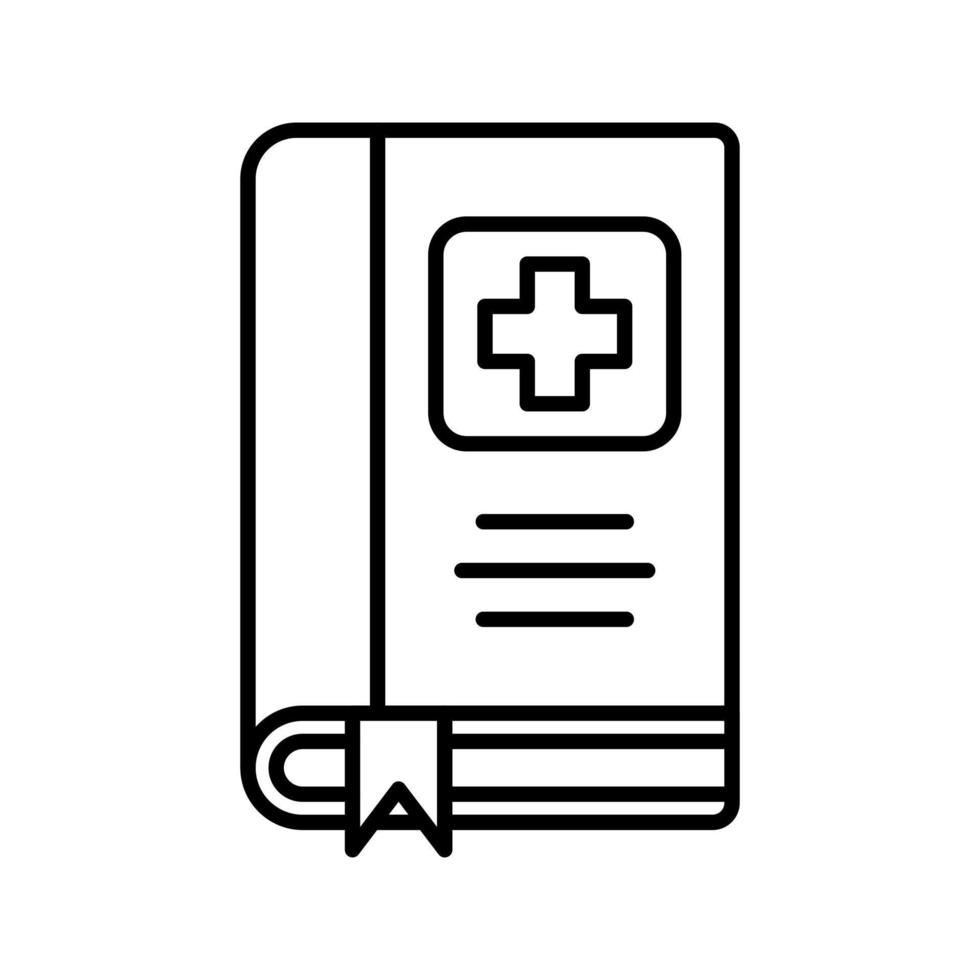 icono de vector de libro médico