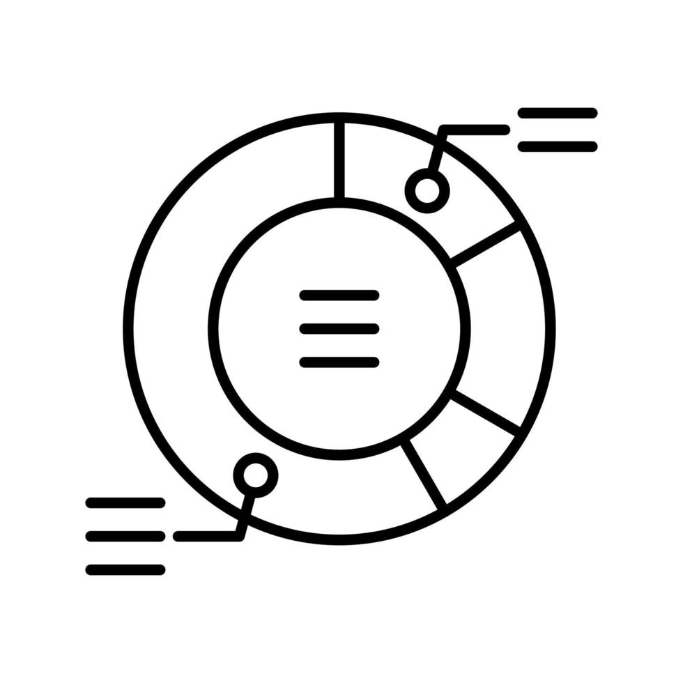 icono de vector de gráfico circular