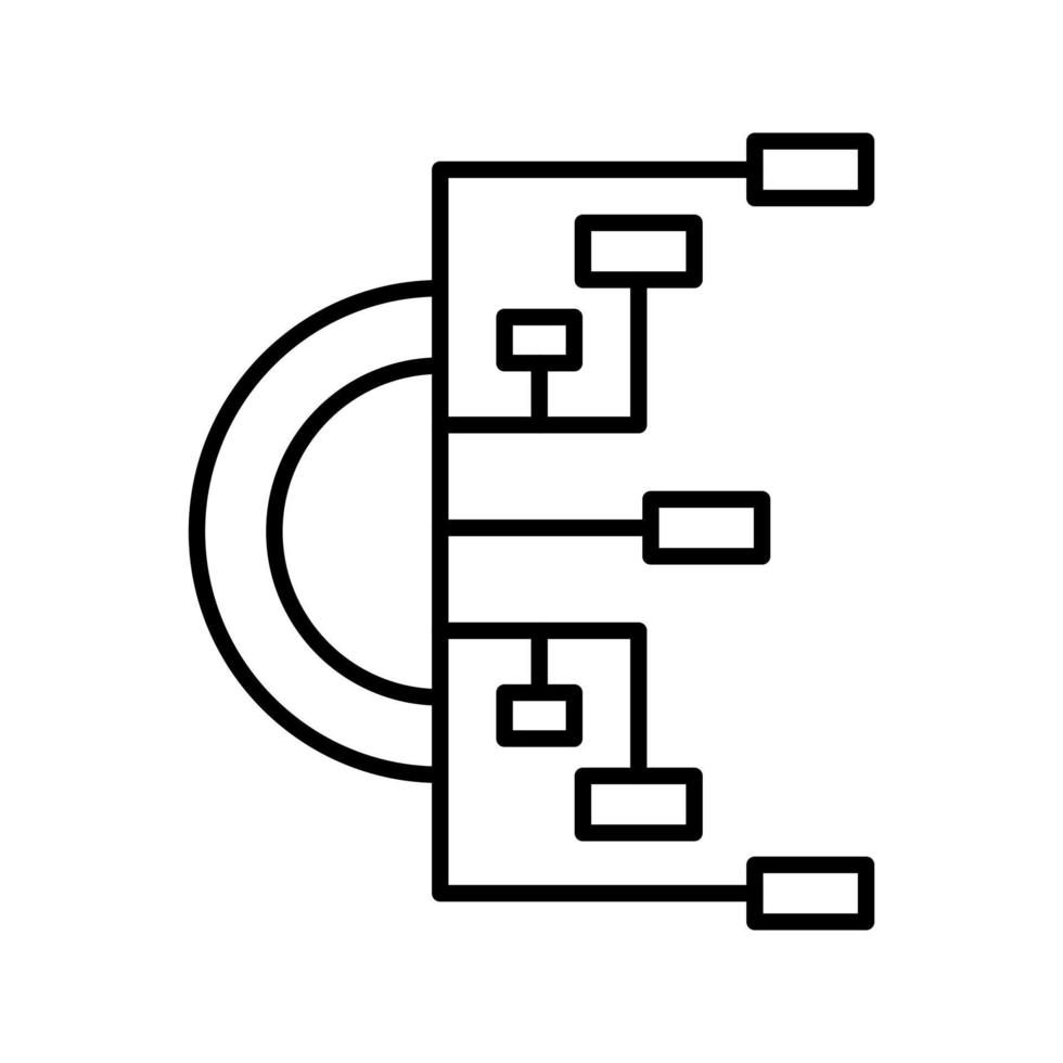 icono de vector de diagrama de flujo