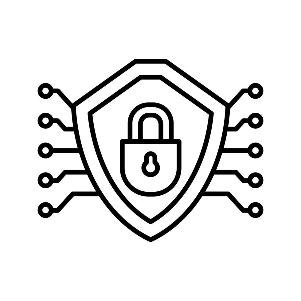 icono de vector de seguridad cibernética