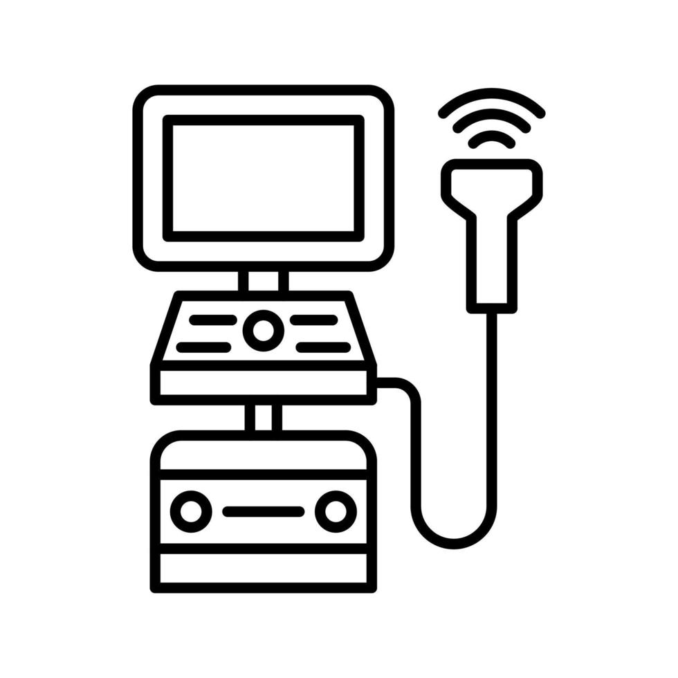 Ultrasound Machine Vector Icon