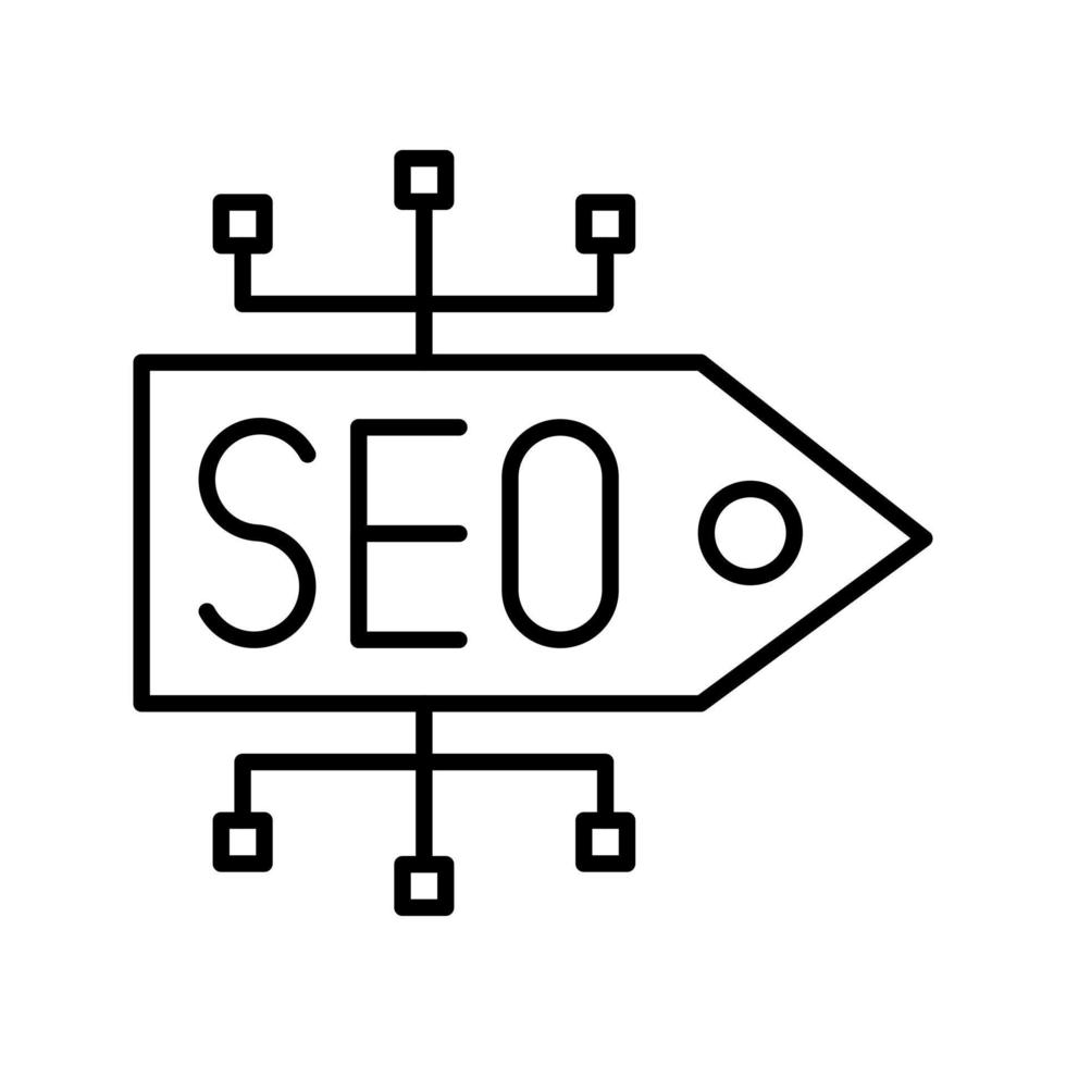 icono de vector de etiqueta seo