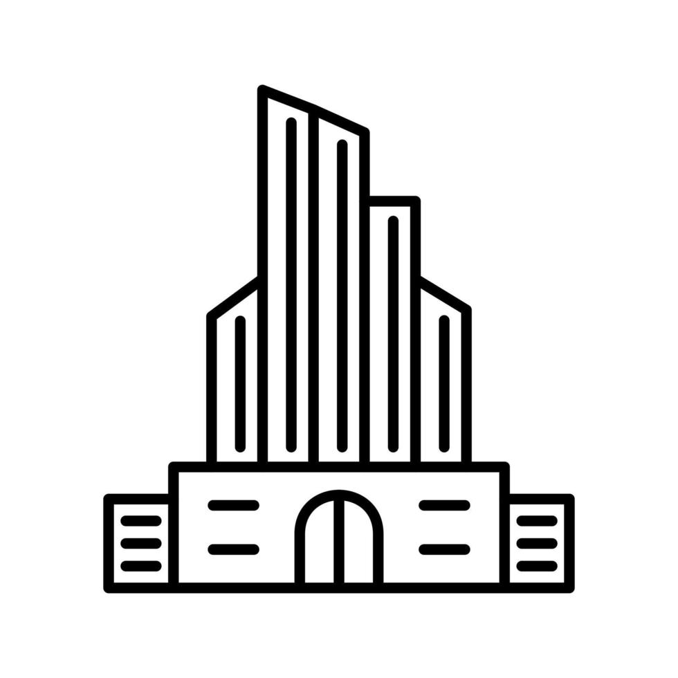 icono de vector de edificio de oficinas