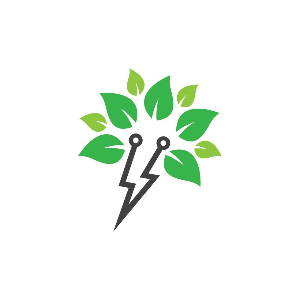 Eco energy logo images vector