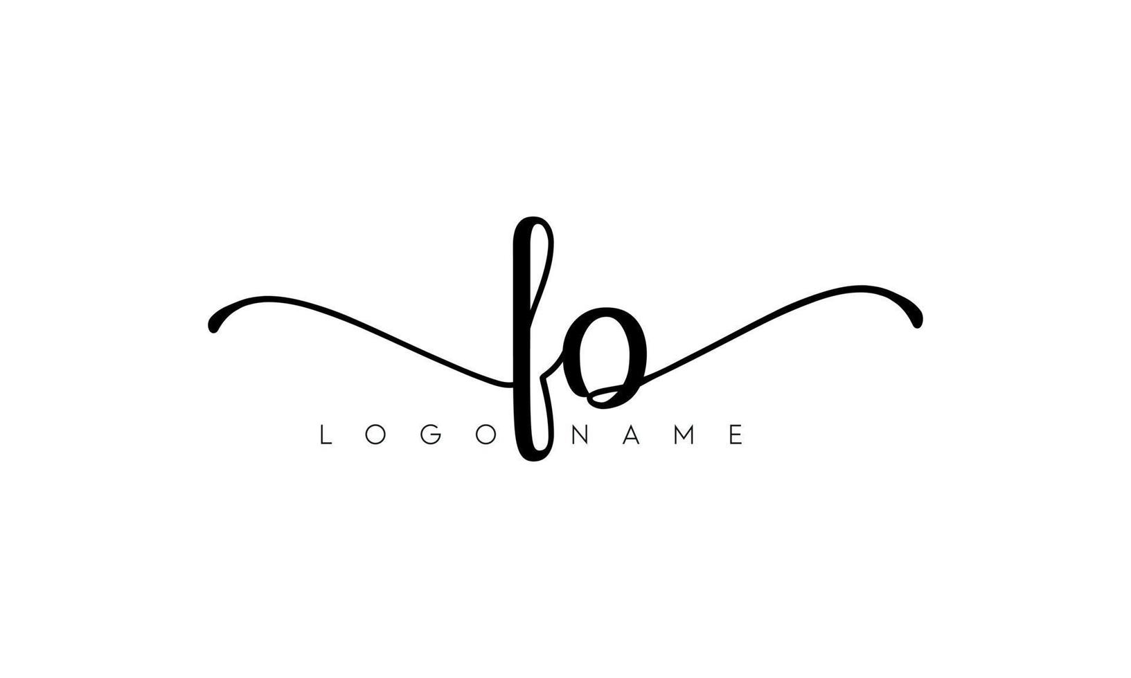 Handwriting letter FO logo pro vector file pro Vector Pro Vector