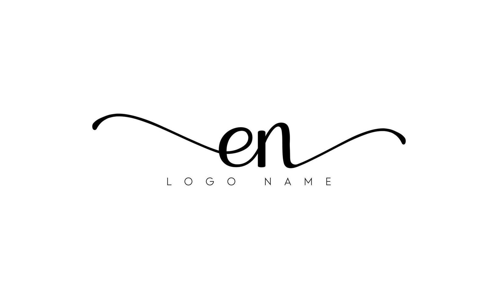 Handwriting letter EN logo pro vector file pro Vector Pro Vector