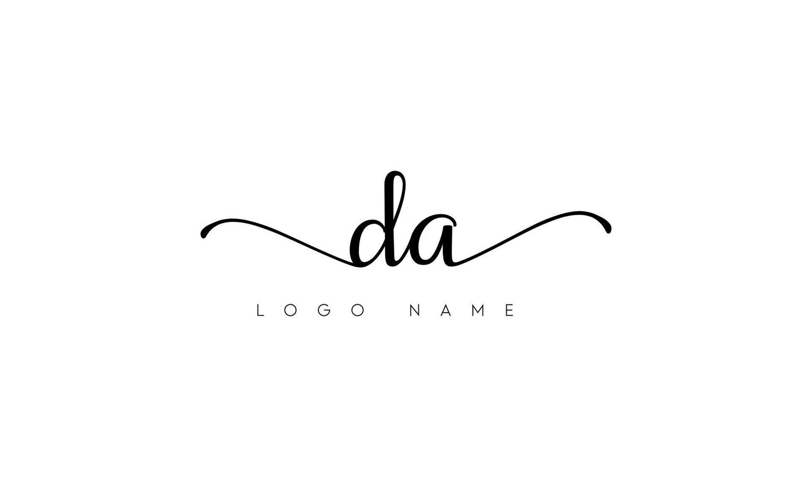 Handwriting letter DA logo pro vector file pro Vector Pro Vector