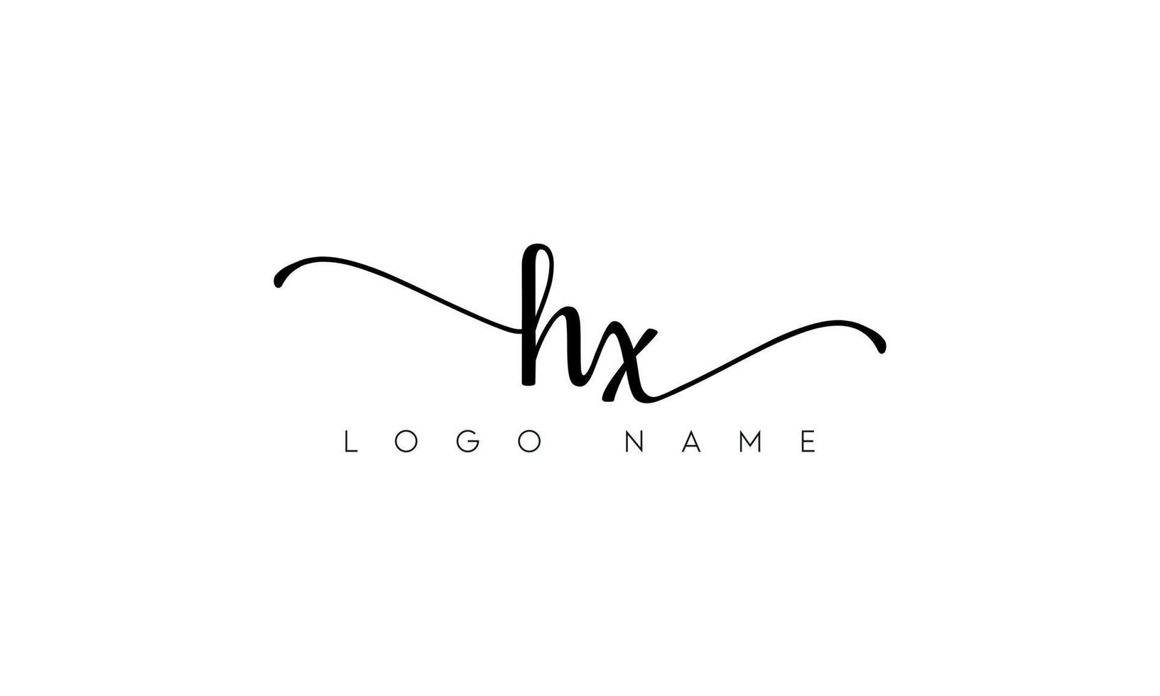 Handwriting letter HX logo pro vector file pro Vector Pro Vector