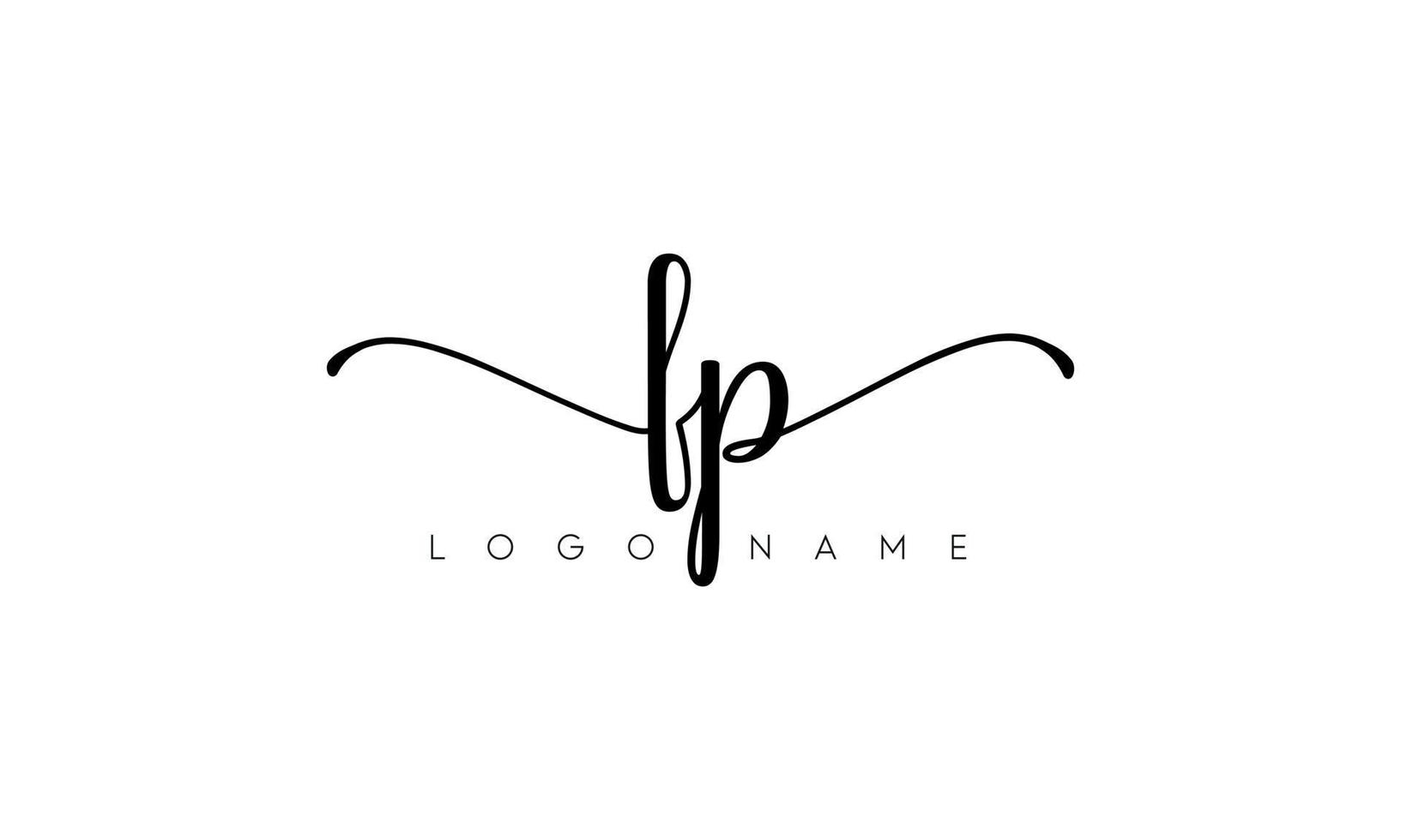 Handwriting letter FP logo pro vector file pro Vector Pro Vector