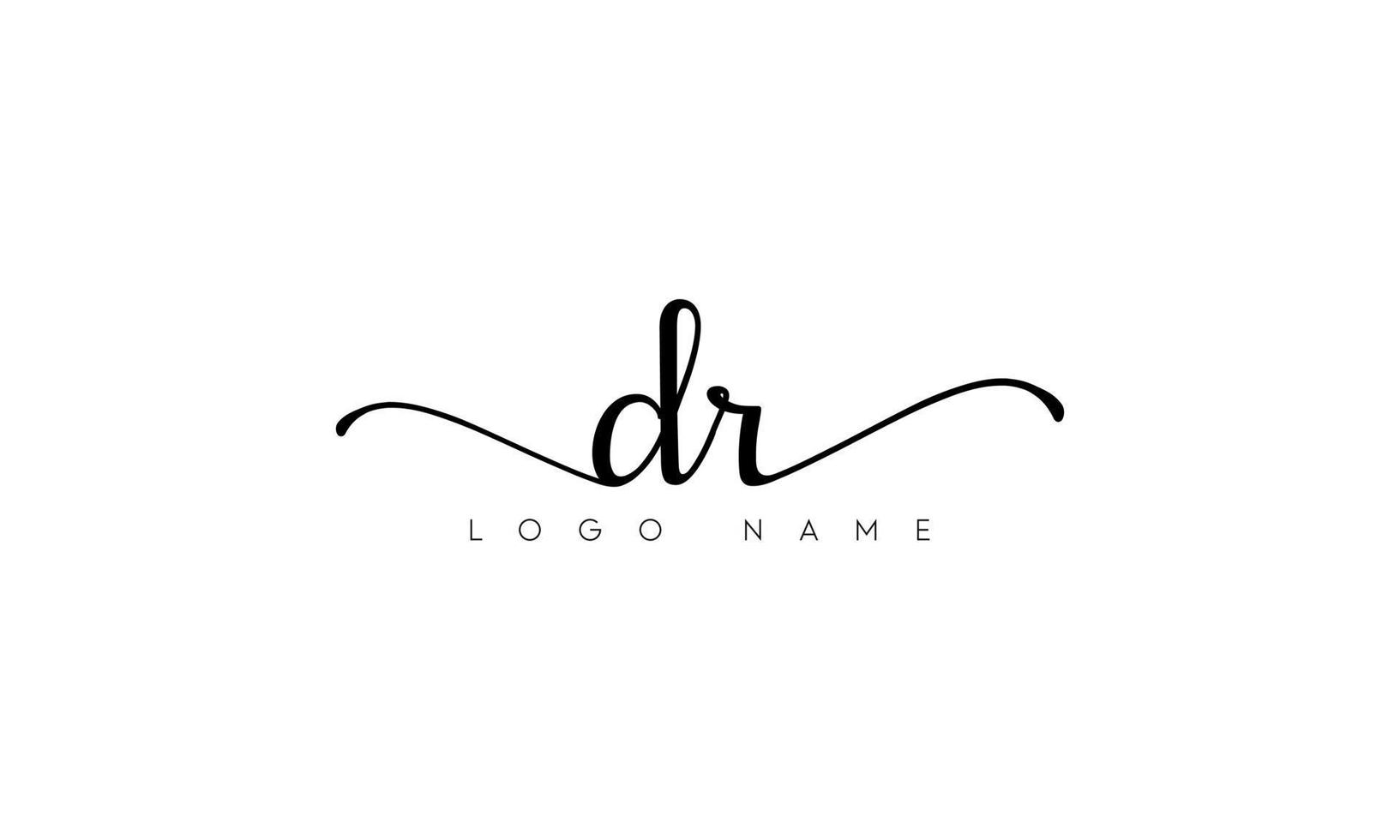 escritura a mano carta dr logo pro archivo vectorial vector