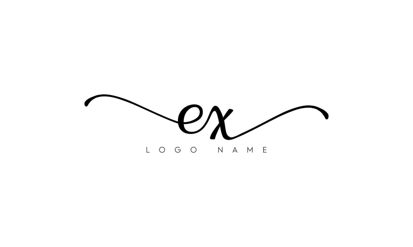 Handwriting letter EX logo pro vector file pro Vector Pro Vector