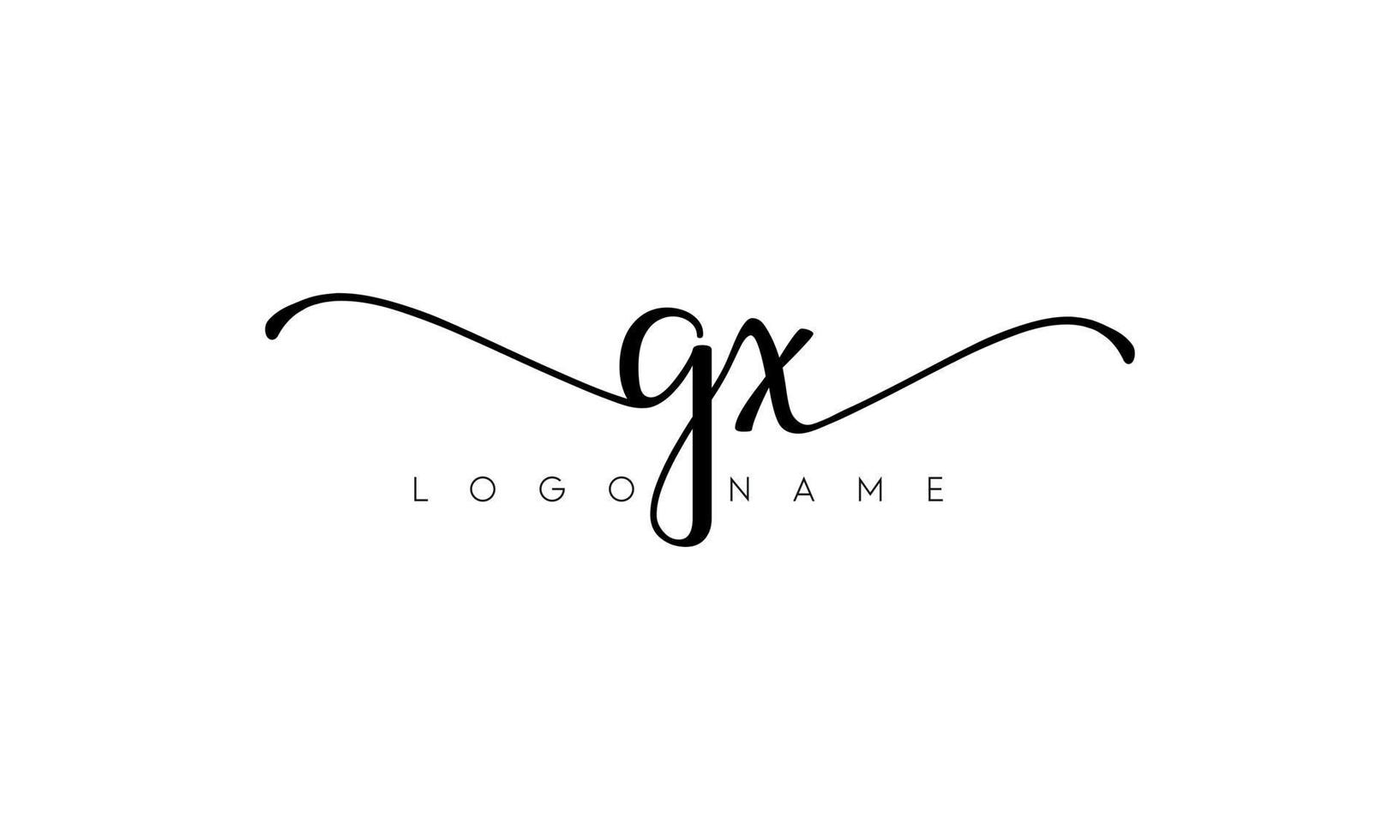 Handwriting letter GX logo pro vector file pro Vector Pro Vector