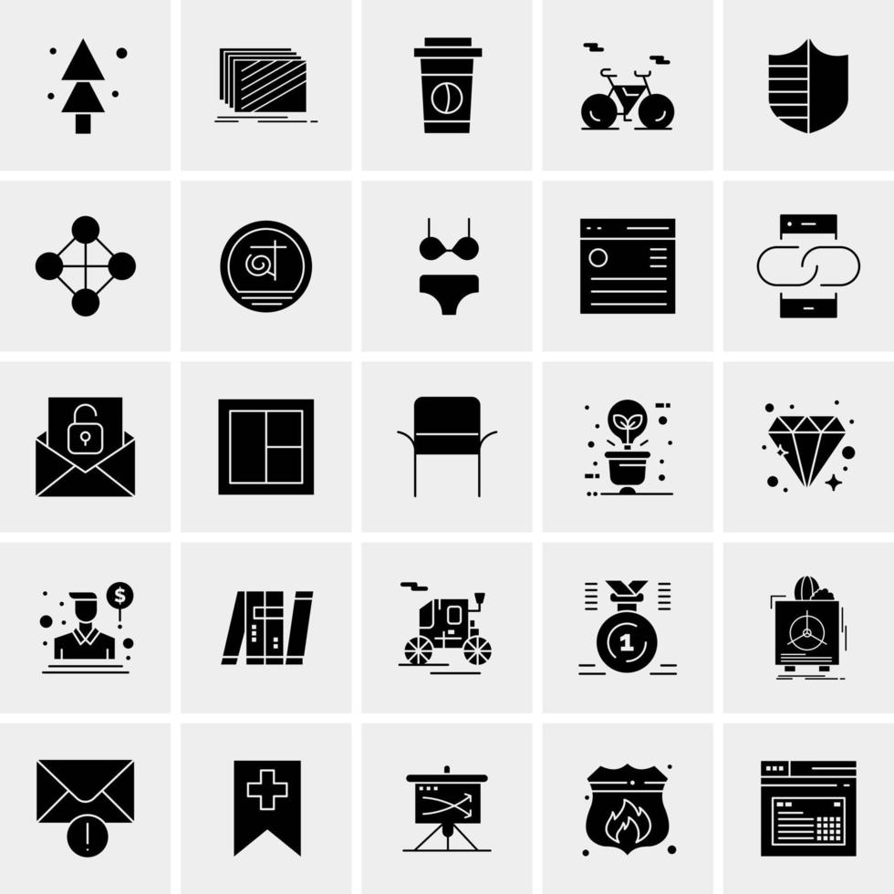 25 iconos de negocios universales vector ilustración de icono creativo para usar en proyectos relacionados con la web y dispositivos móviles