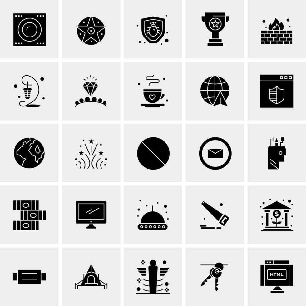 25 iconos de negocios universales vector ilustración de icono creativo para usar en proyectos relacionados con la web y dispositivos móviles