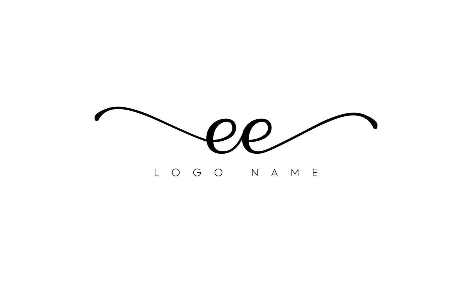 Handwriting letter EE logo pro vector file pro Vector Pro Vector