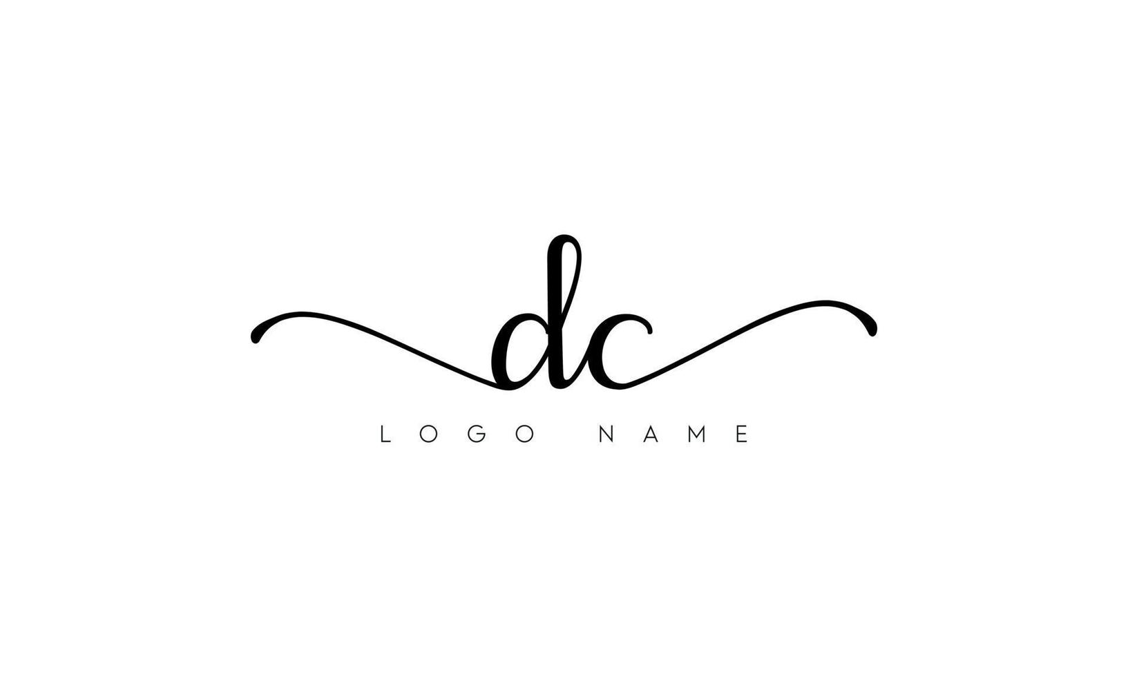 Handwriting letter DC logo pro vector file pro Vector Pro Vector