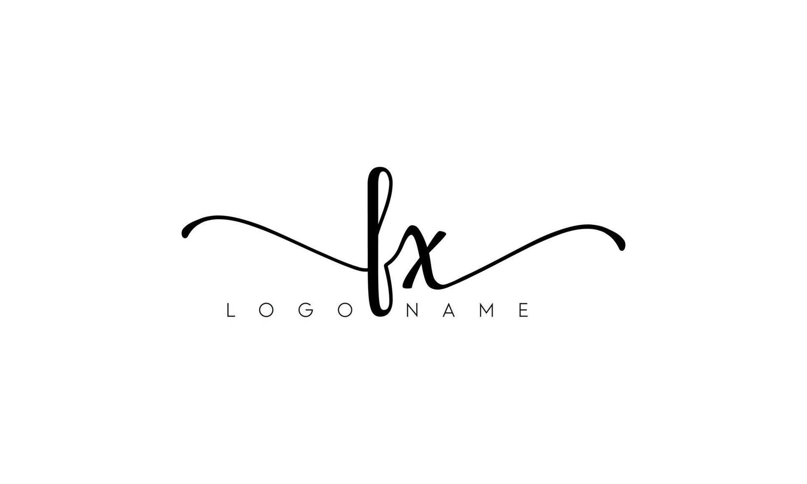 Handwriting letter FX logo pro vector file pro Vector Pro Vector