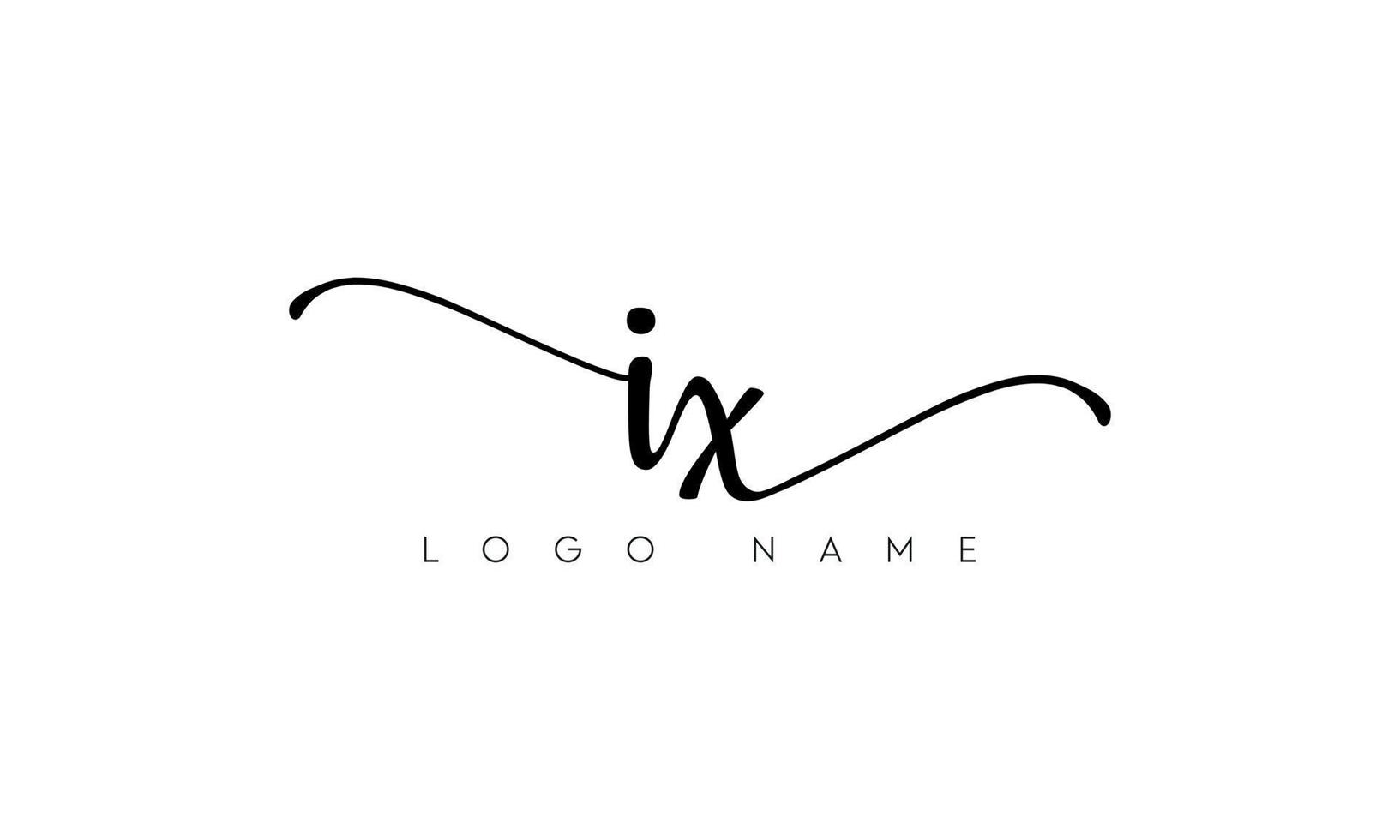 Handwriting letter IX logo pro vector file pro Vector Pro Vector