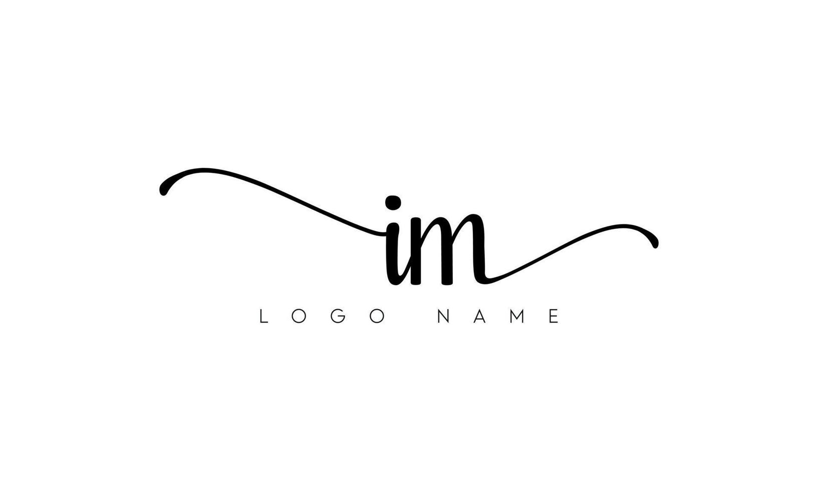 escritura carta im logo pro archivo vectorial vector