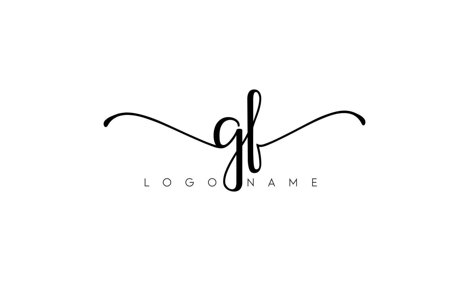 Handwriting letter GF logo pro vector file pro Vector Pro Vector