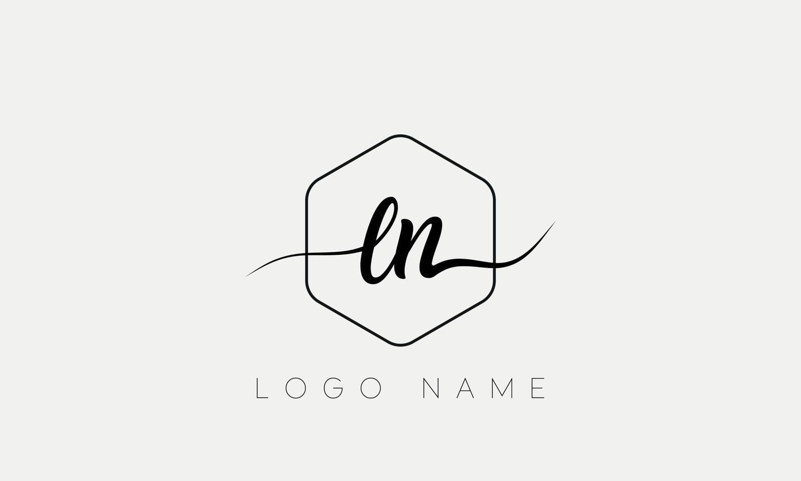 Handwriting letter LN logo pro vector file pro Vector Pro Vector