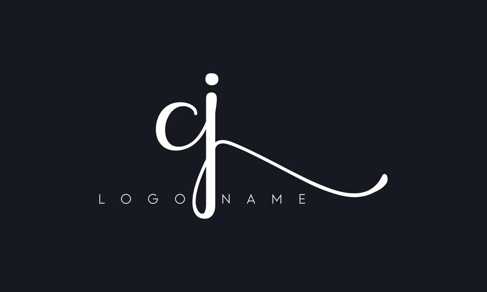 Handwriting letter CJ logo pro vector file pro Vector Pro Vector