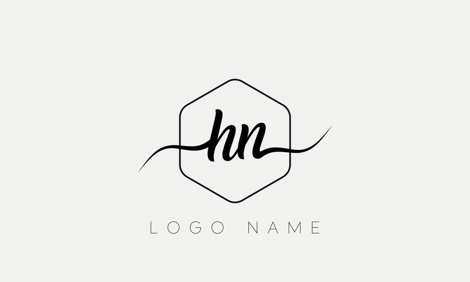 Handwriting letter HN logo pro vector file pro Vector Pro Vector