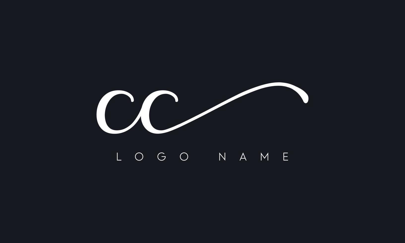 Handwriting letter CC logo pro vector file pro Vector Pro Vector