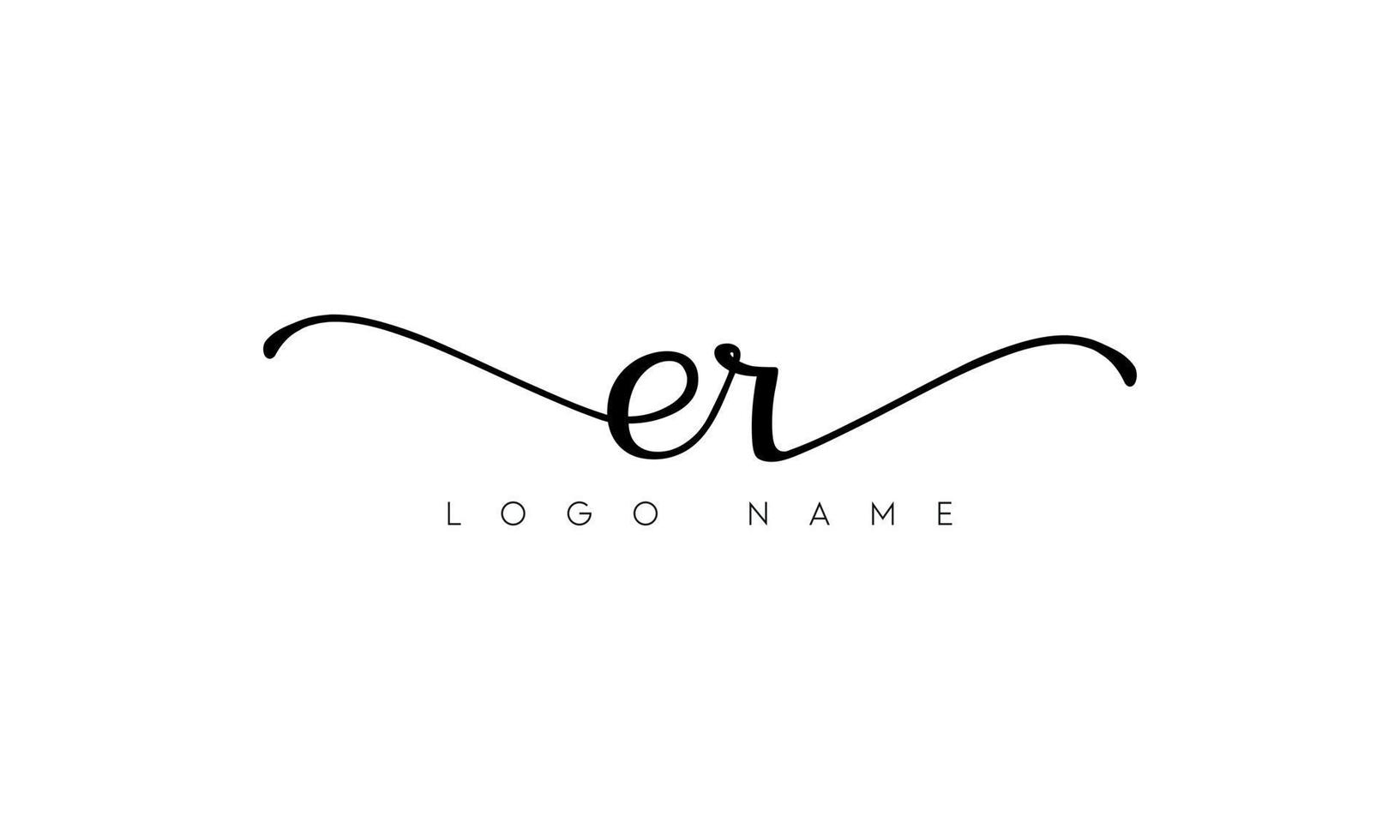 Handwriting letter ER logo pro vector file pro Vector Pro Vector