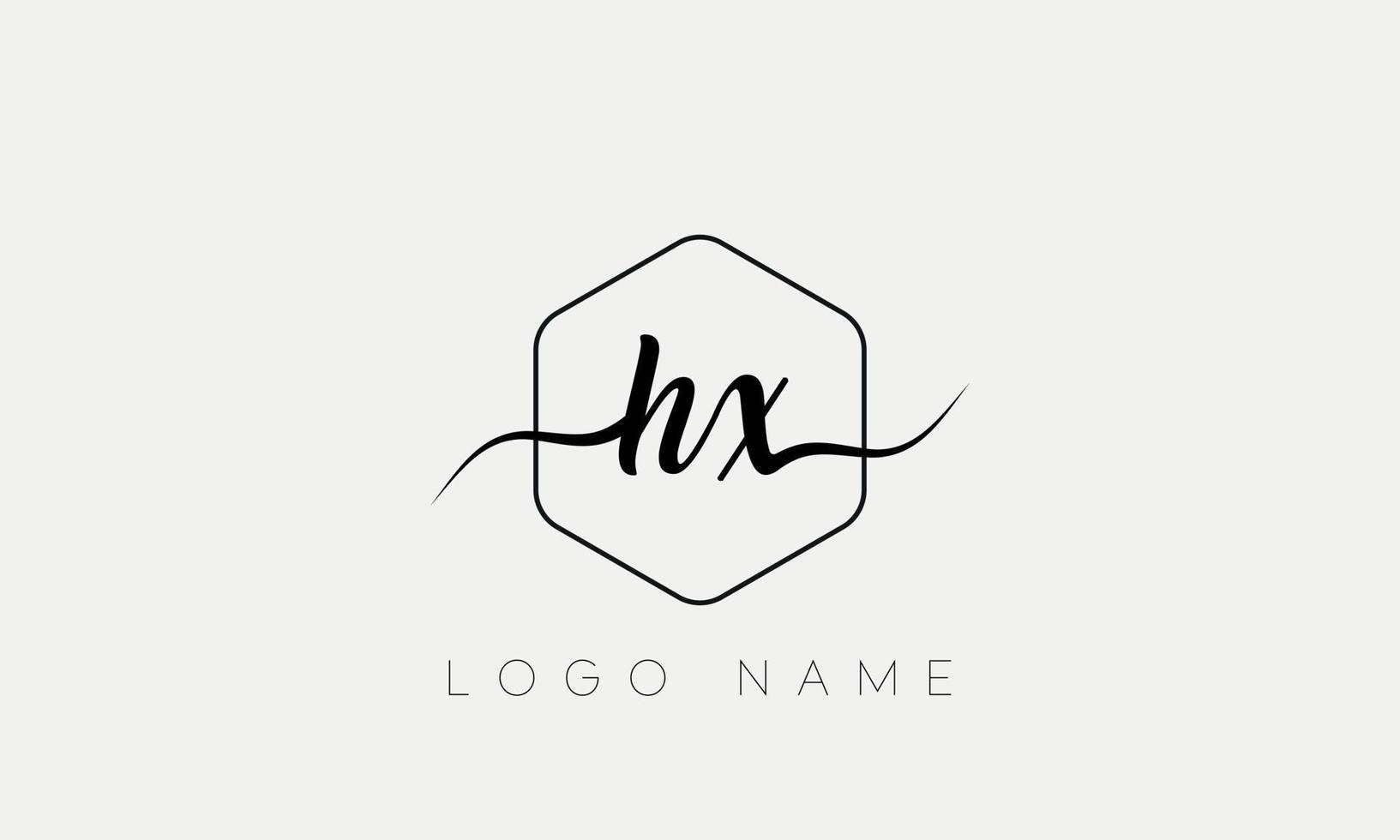 letra letra hx logo pro archivo vectorial vector