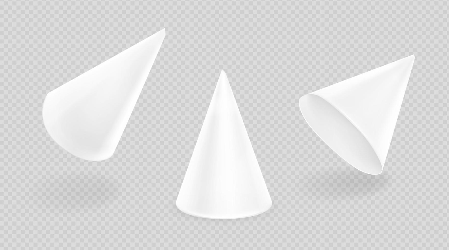 White party hats for birthday celebration vector