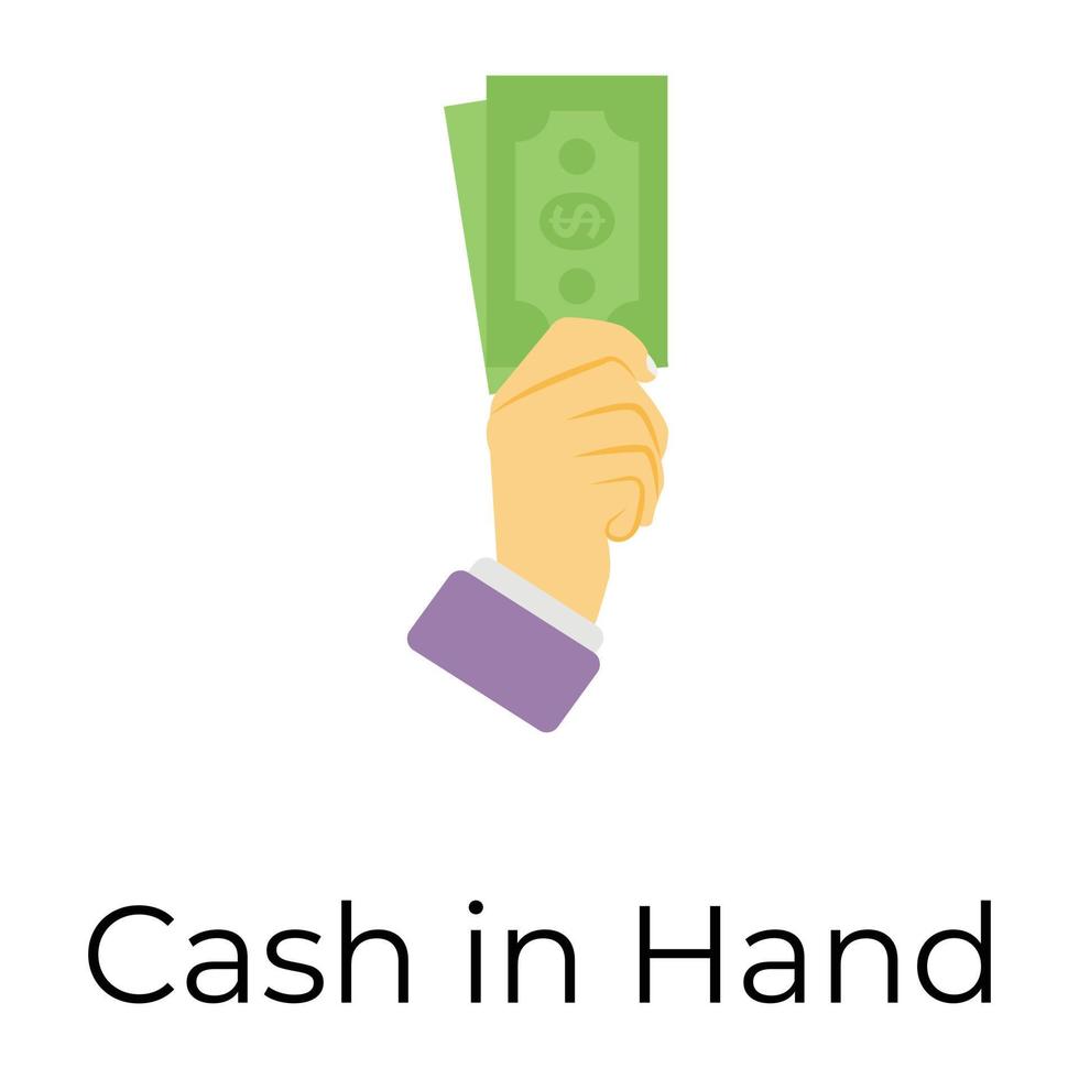 Cash in Hand vector