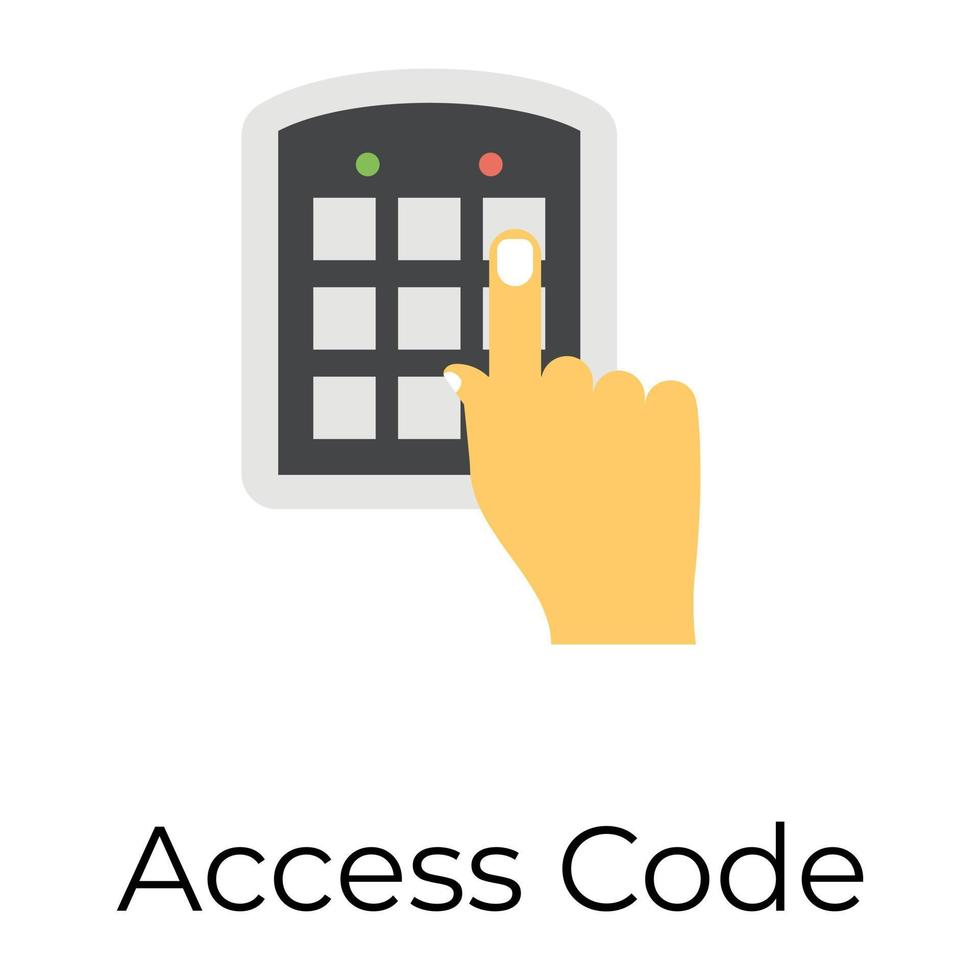 Trendy Access Code vector