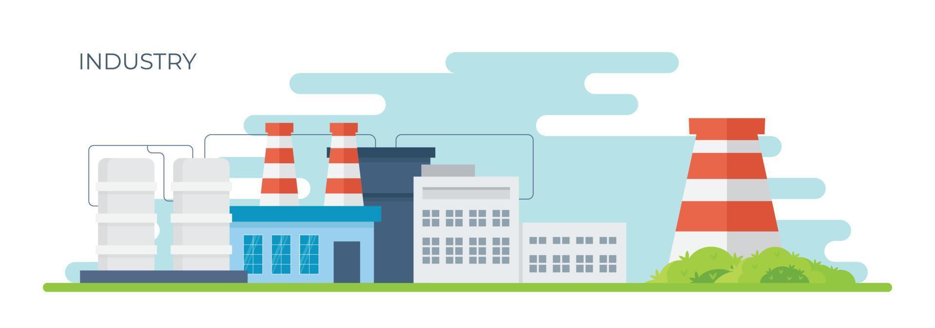 Trendy Industry Concepts vector