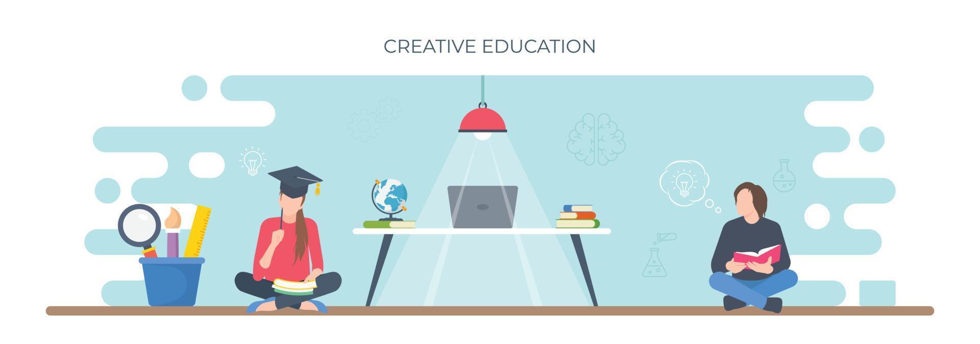 Trendy Creative Education vector
