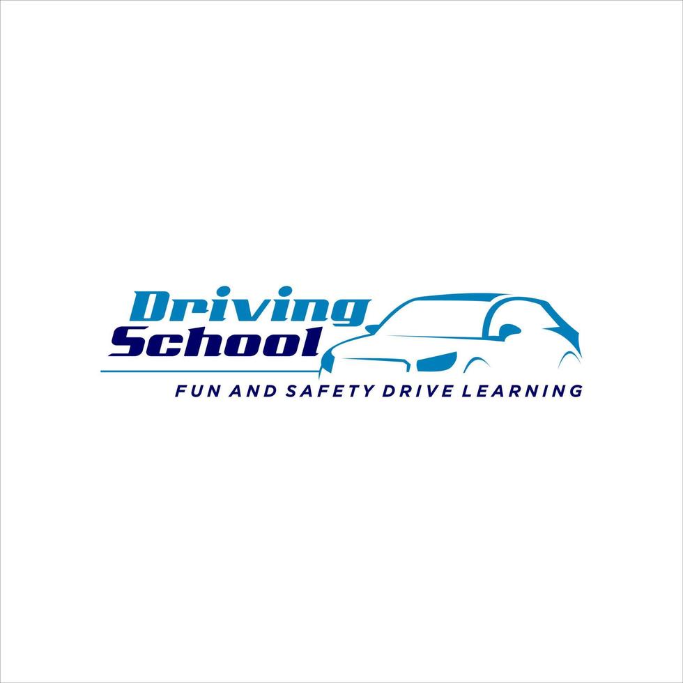 Driving School Logo Design Car Vector