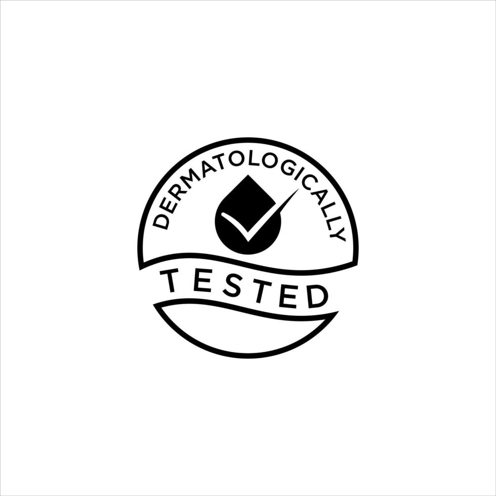 simple modern dermatology logo test stamp vector